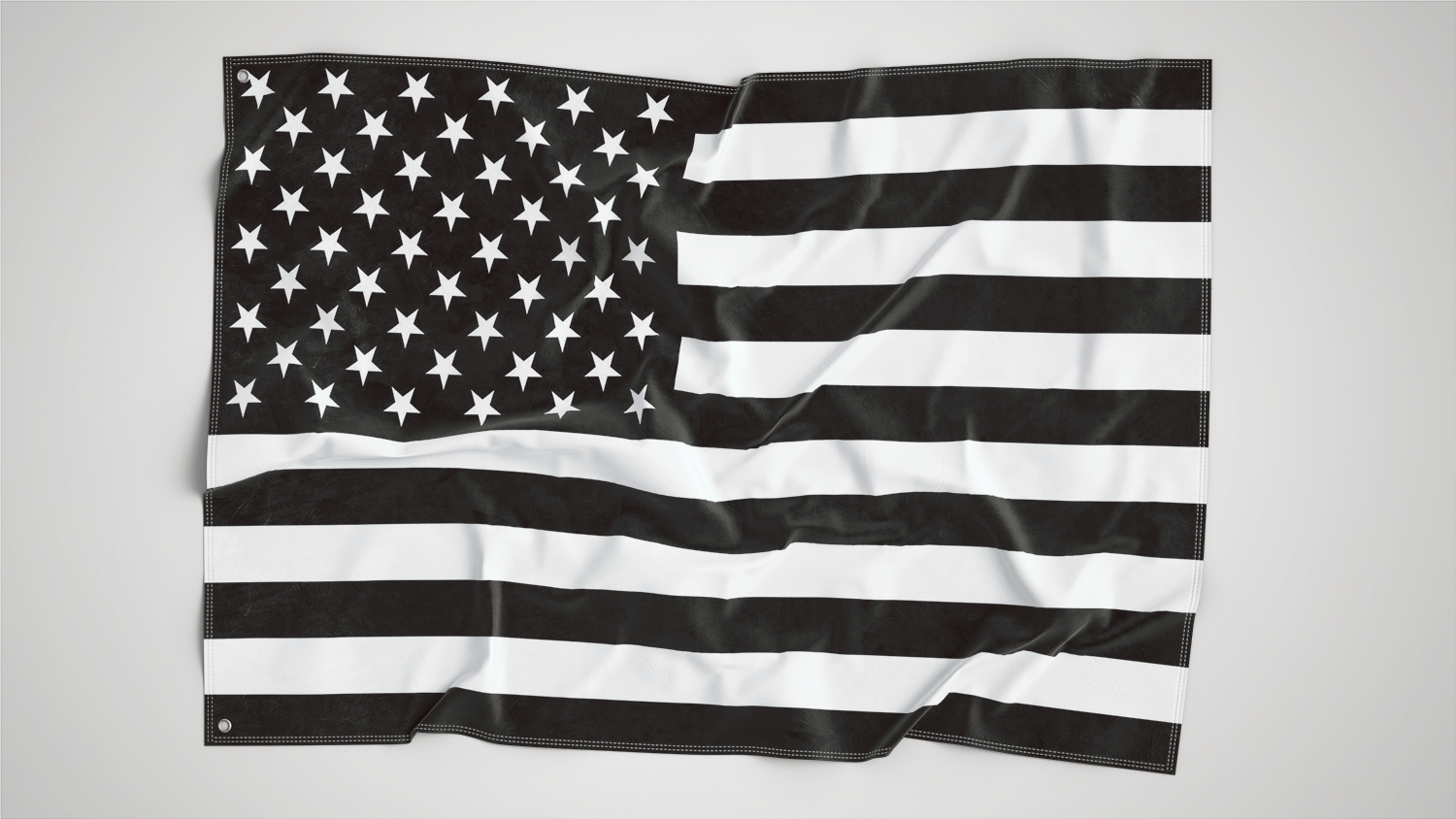 Download B&w American Wall Flag - Usa Flag PNG Image with No Background