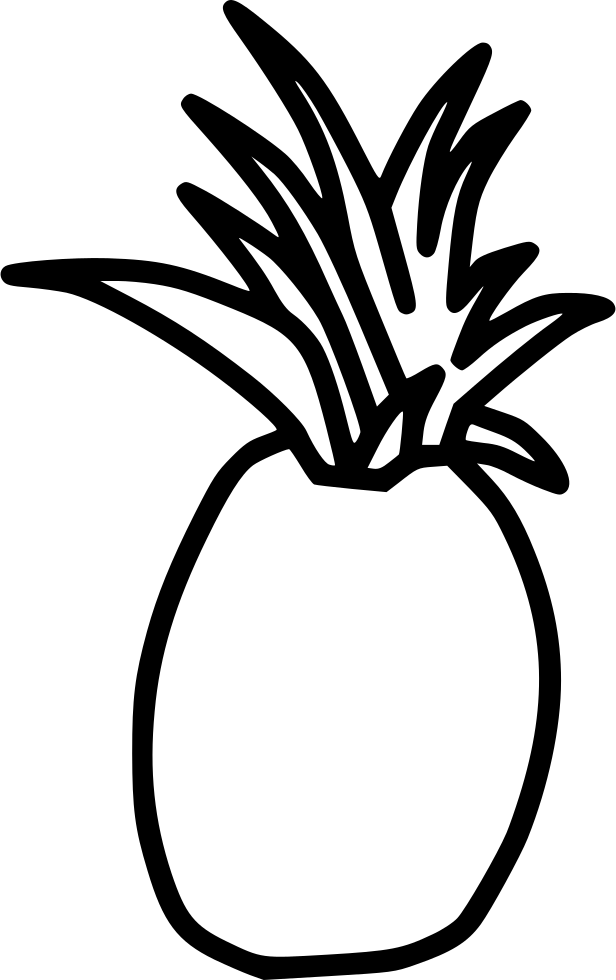Pineapple Comments - Doodle Pineapple Png (616x980), Png Download