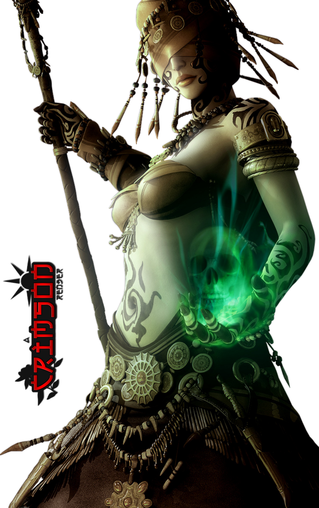 Render 4 - Click - Guild Wars Ritualist Art (643x1024), Png Download