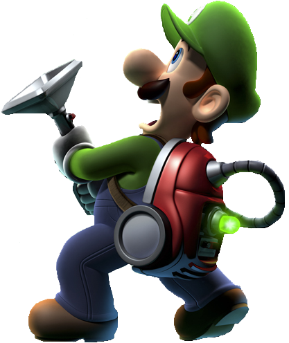 Luigi Render By Superflash1980-d4bv92n - He Protec He Attac But Most Importantly (421x507), Png Download