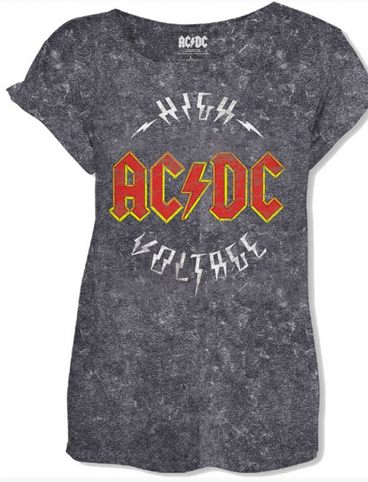 Ac /dc Logo High Voltage Ladies Fashion T-shirt. (946x946), Png Download