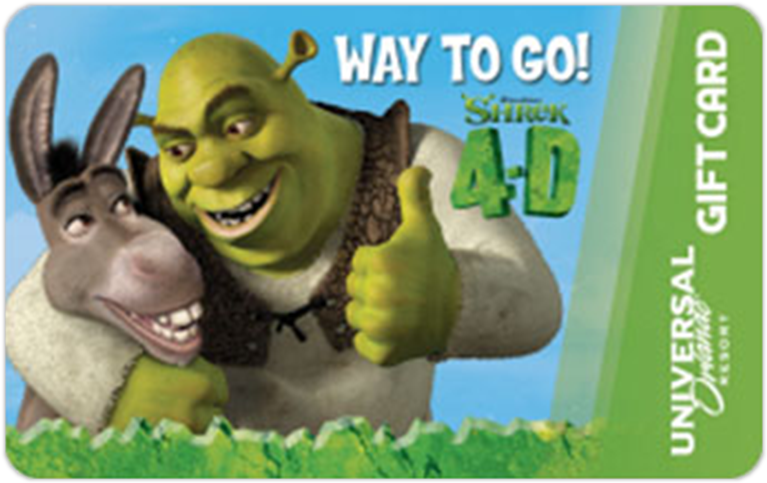 A Universal Orlando Resort Gift Card Featuring An Image - Shrek 2 The Potion Plan (802x536), Png Download