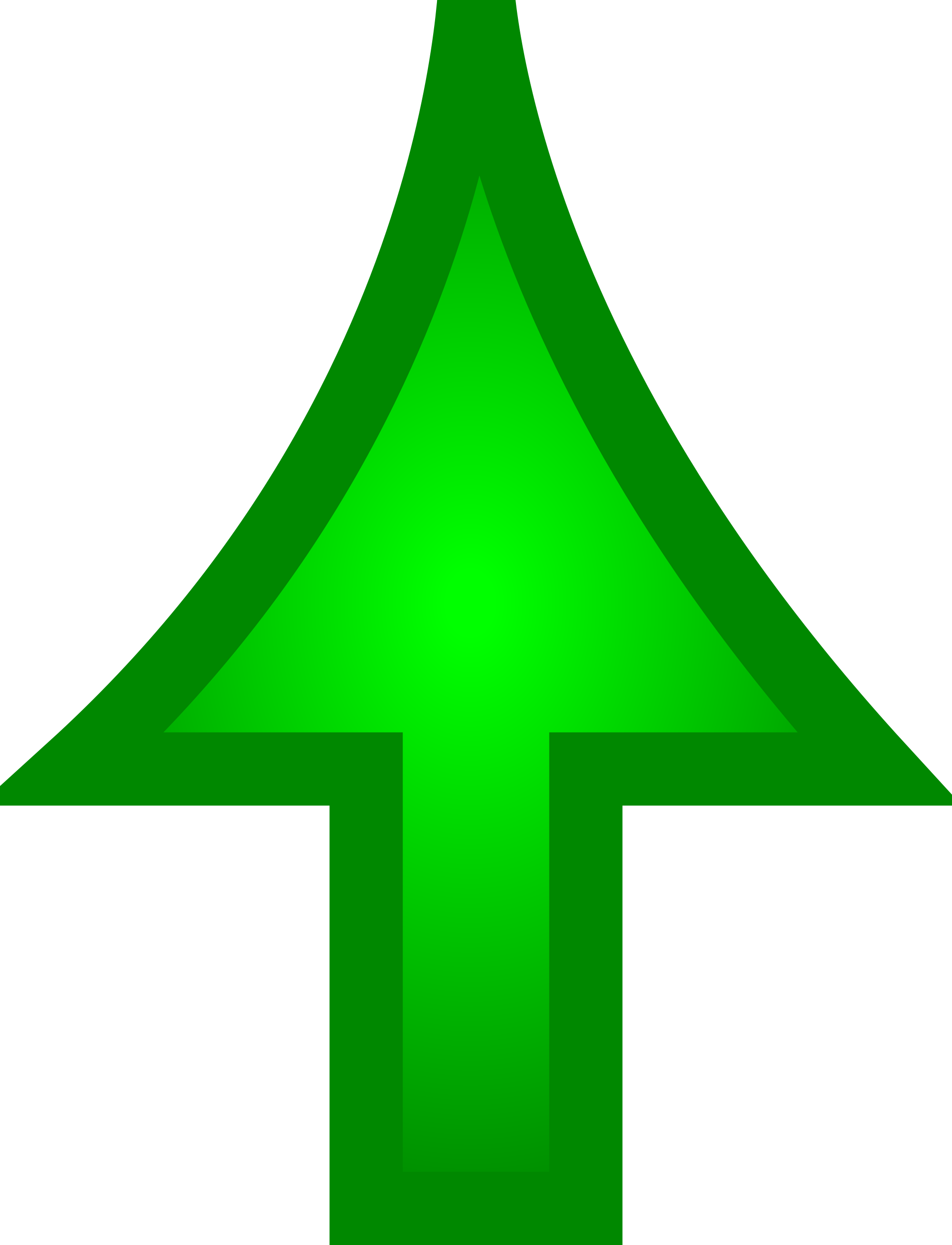 Open - Green Arrow Up (2000x2615), Png Download