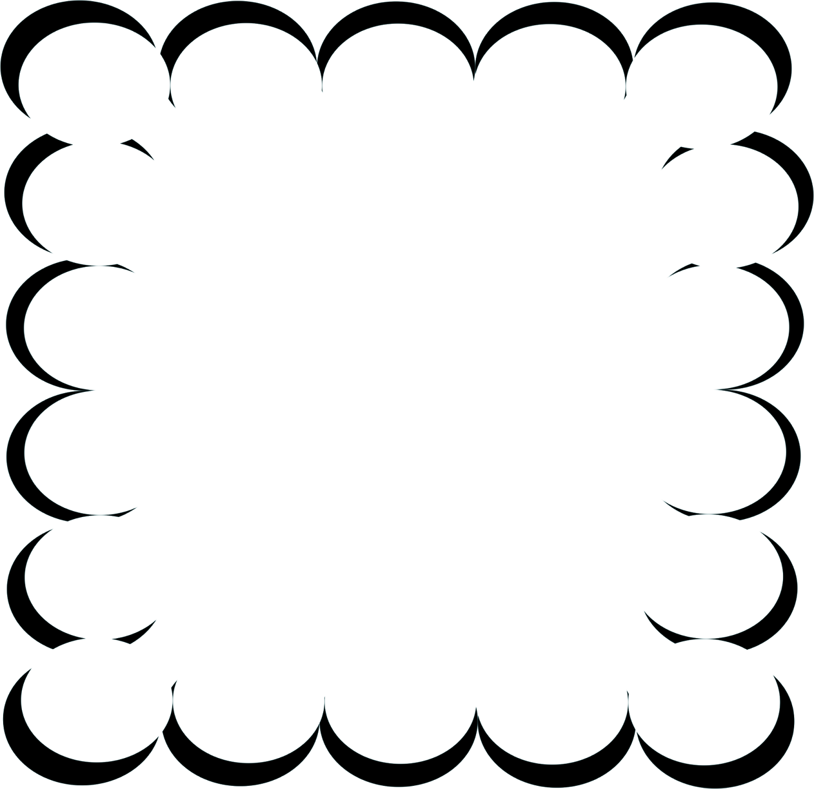 Download Scalloped Whisp Frame Circle PNG Image