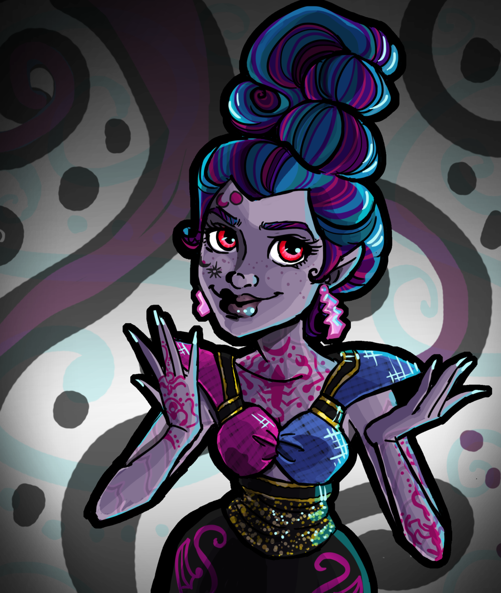 Whisp Grant By Tristastrange01 - Djinni Monster High Art (1024x1211), Png Download