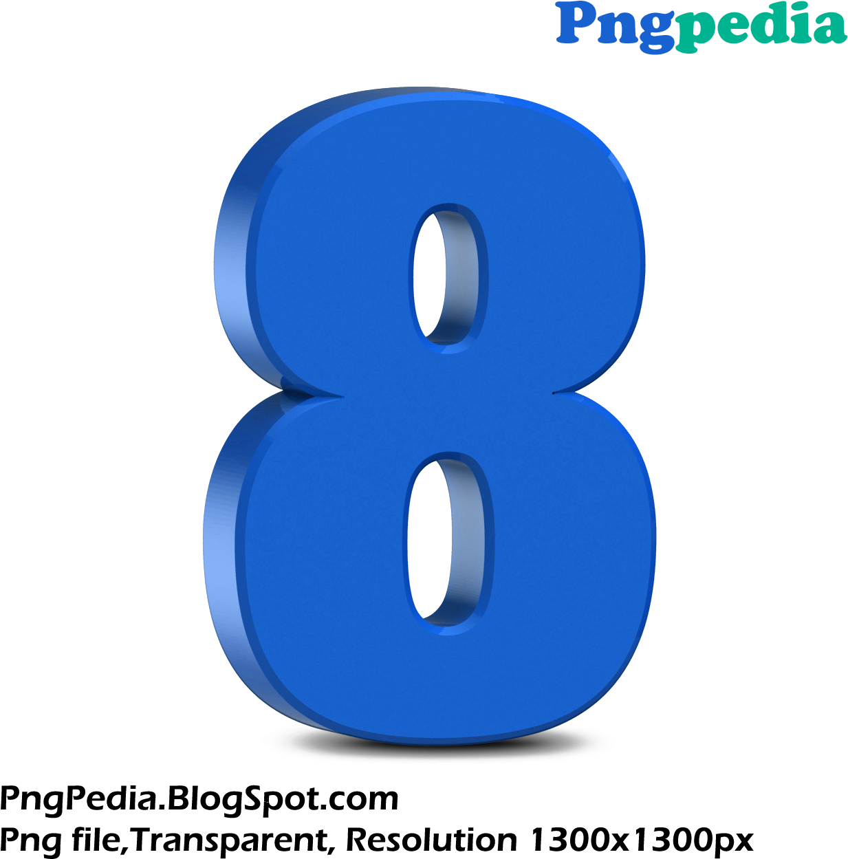 Blue 3d Numbers Set Eight - 3d Numbers 9 (1300x1300), Png Download