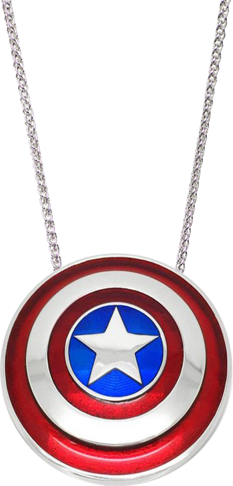 Captain America Shield Necklace - Captain America (480x1000), Png Download