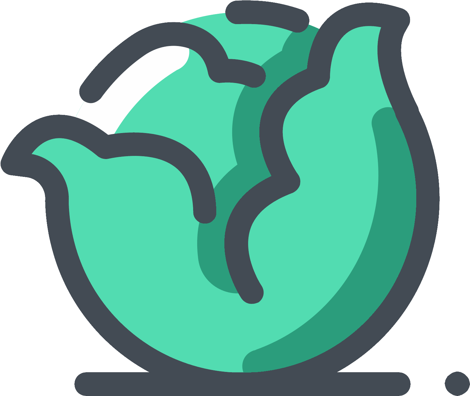 Lettuce Salad Icon - Lechuga Icono Png (1600x1600), Png Download