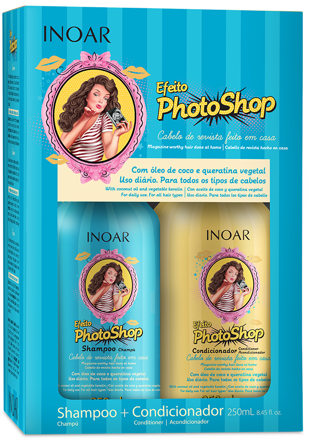 Efeito Photoshop - Inoar - Efeito Photoshop Kit Shampoo E Condicionador (1000x1000), Png Download