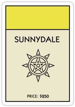 Sunnydale Monopoly By Walnutsoap - Sunnydale (375x360), Png Download