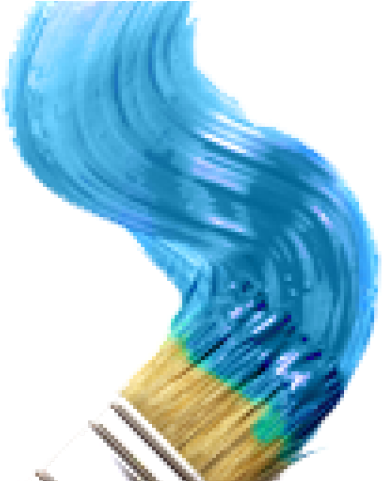 Paint Brush Clipart Transparent Background - Blue Paint Brush (640x480), Png Download
