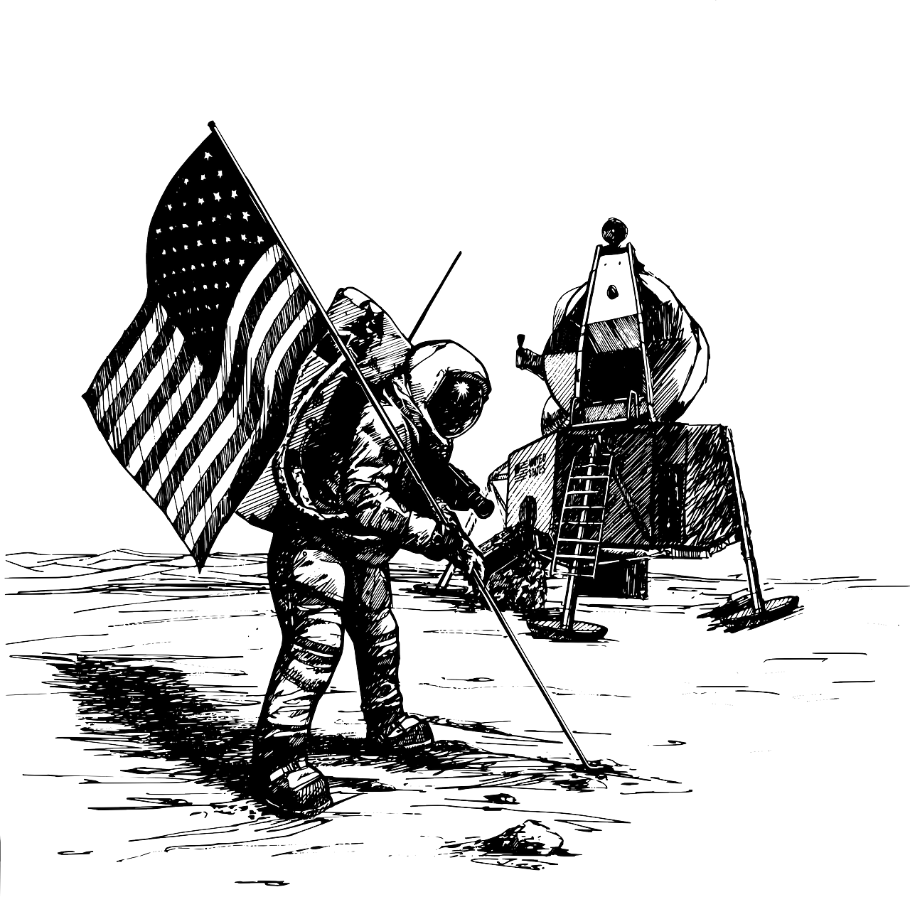 Nasa Hd Pics Of Real Moon Bases - Apollo 11 Clip Art (1280x1262), Png Download