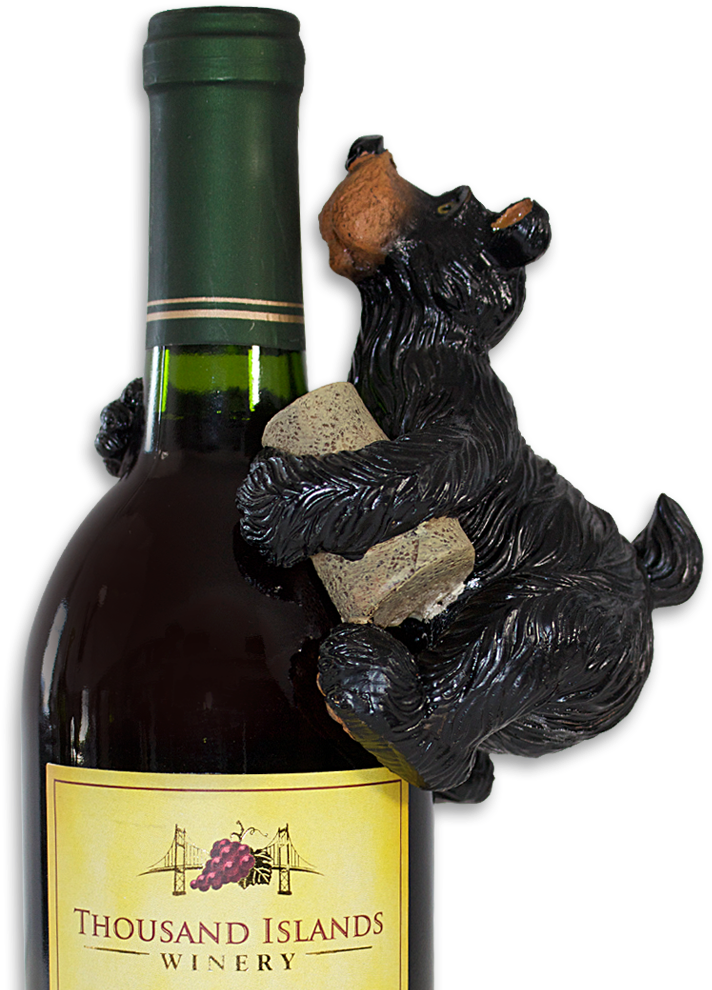 Winery Bear Bottle Hanger - Thousand Islands Winery Chardonnay (1000x1000), Png Download