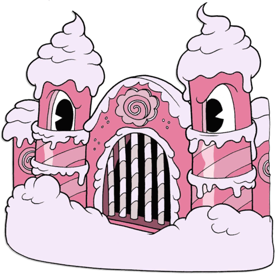 Friendly Castle - Cuphead Cake Castle (1032x974), Png Download