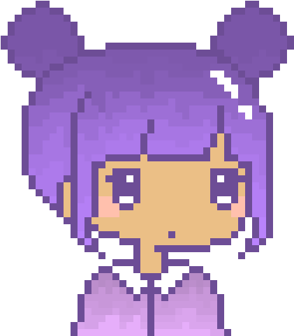 Kawaii Girl - Kawaii Pixel Art Png (430x500), Png Download