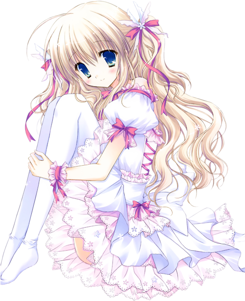 Download Kawaii Anime Images Momo-chan Wallpaper And Background - Cute  Kawaii Anime Blonde Girl PNG Image with No Background 
