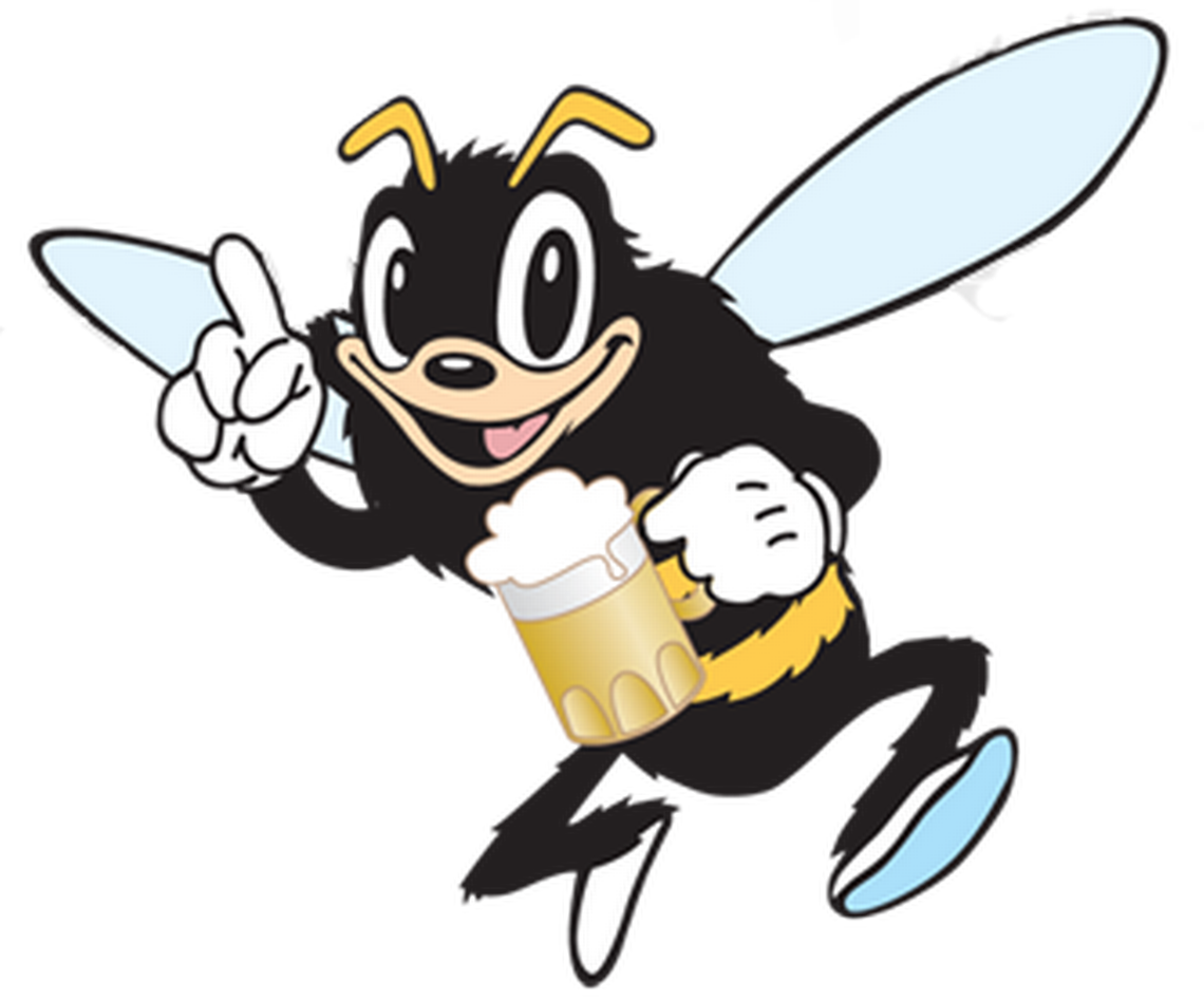 Brew Buzz - Bee With A Beer (1140x948), Png Download