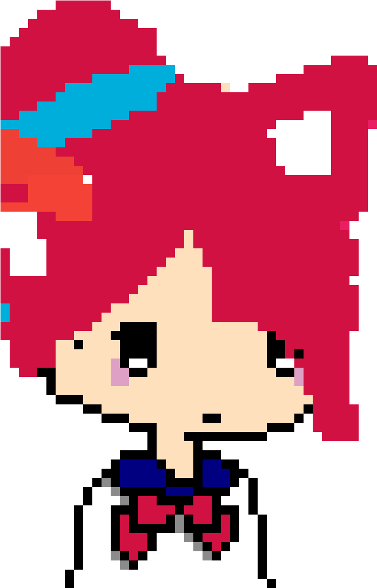 Kawaii Girl - Pixel Art (1152x1152), Png Download