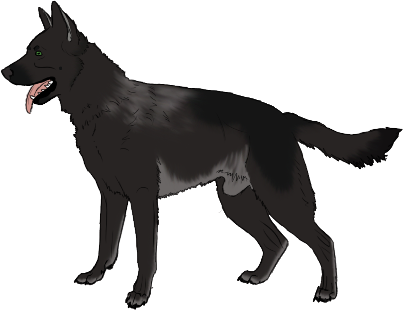 Black Dog Animal Transparent Png Image Pngriver Free - Black German Shepherd Animated (1000x667), Png Download