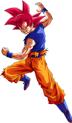Flaring Battle Impulse Super Saiyan God Goku - Goku Super Saiyan God Dokkan Battle (426x568), Png Download