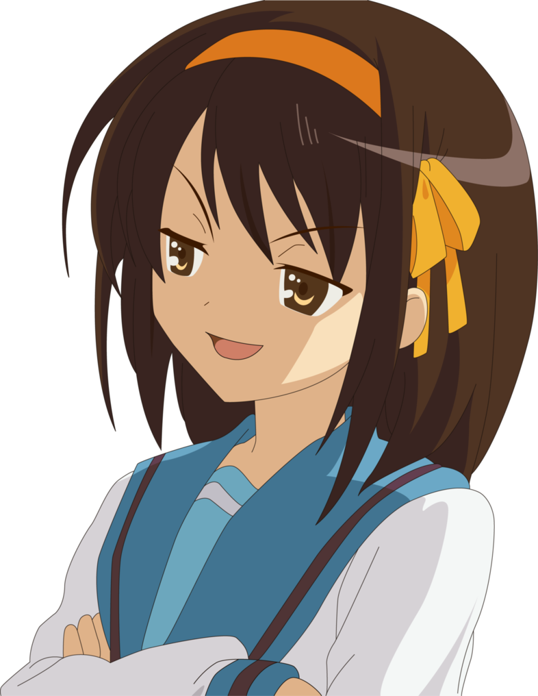 Smug Haruhi - Haruhi Suzumiya Face Png (786x1016), Png Download