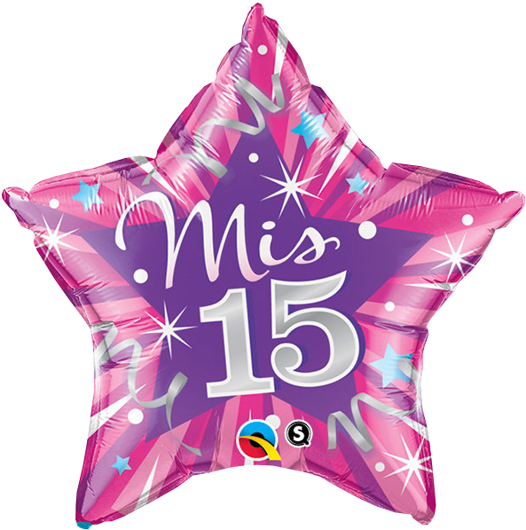 Globo Mis 15 Hot Pink - 15 Años (600x600), Png Download