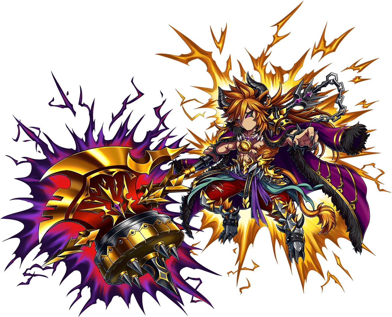 Unit Ills Full 40827 - Brave Frontier Viktor Omni (1362x1108), Png Download