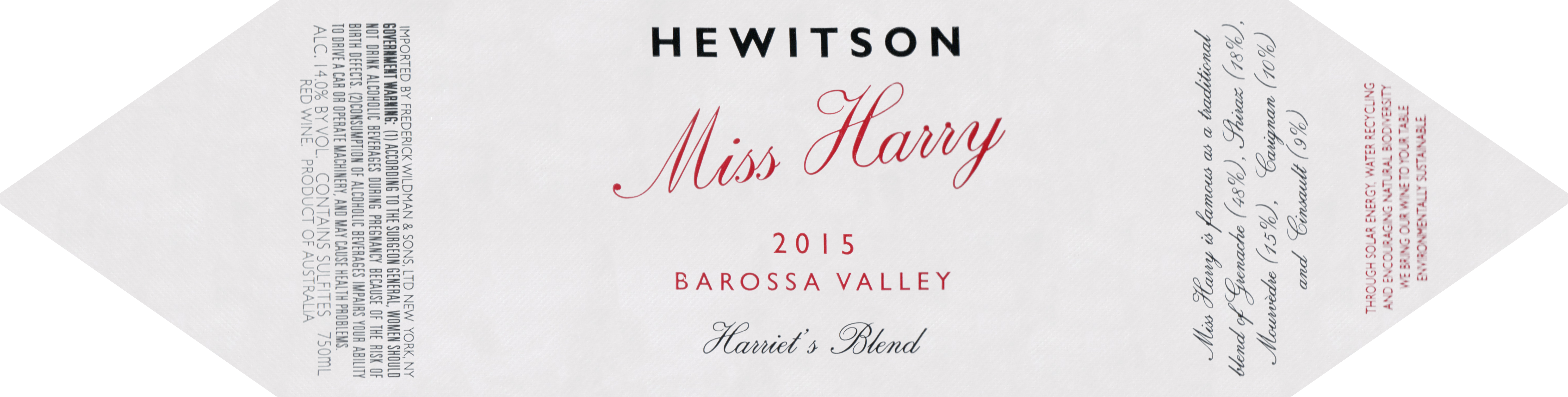 Iphone Label Thumb Iphone Label Thumb - Moraswines Hewitson Miss Harry 2012 Australian Red (6019x1526), Png Download