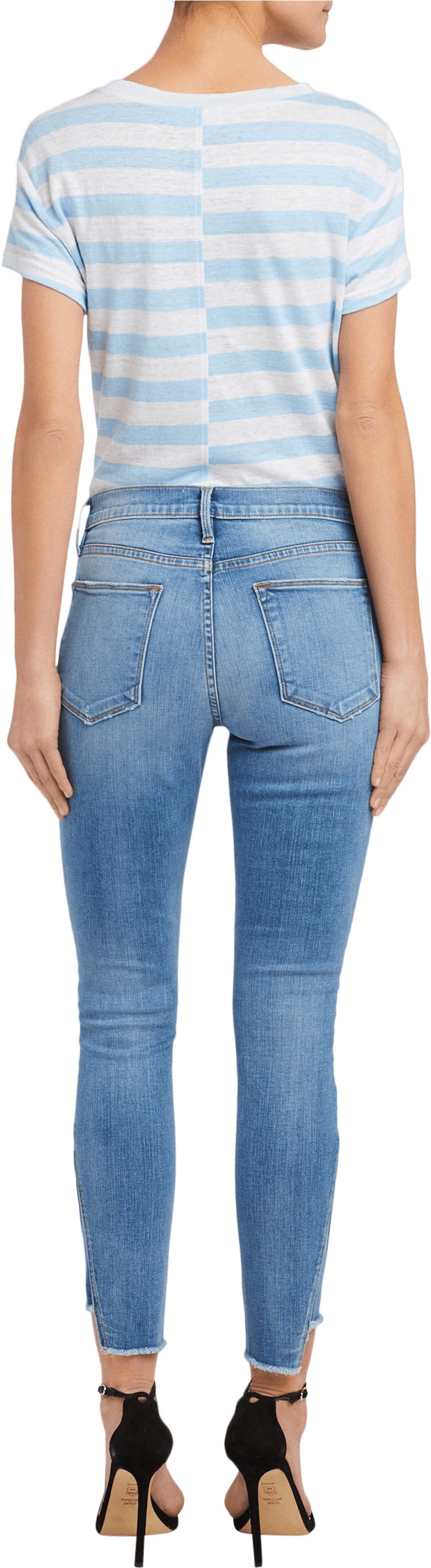 Le High Skinny Gusset Jeans Frame - Slim-fit Pants (2250x3000), Png Download