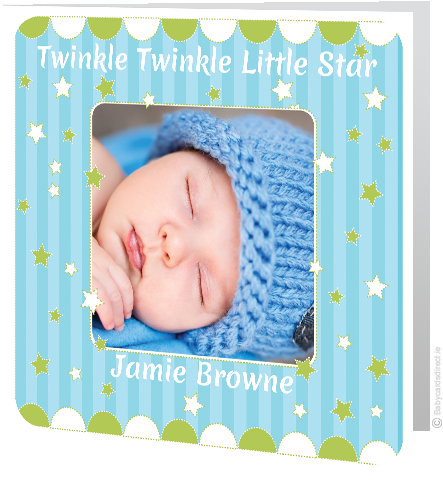 Twinkle Twinkle Little Star - Charming Black Photo Card (500x500), Png Download