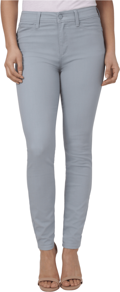 Hi Rise Skinny Jean - Ankle Length Jeans Ladies (857x1200), Png Download