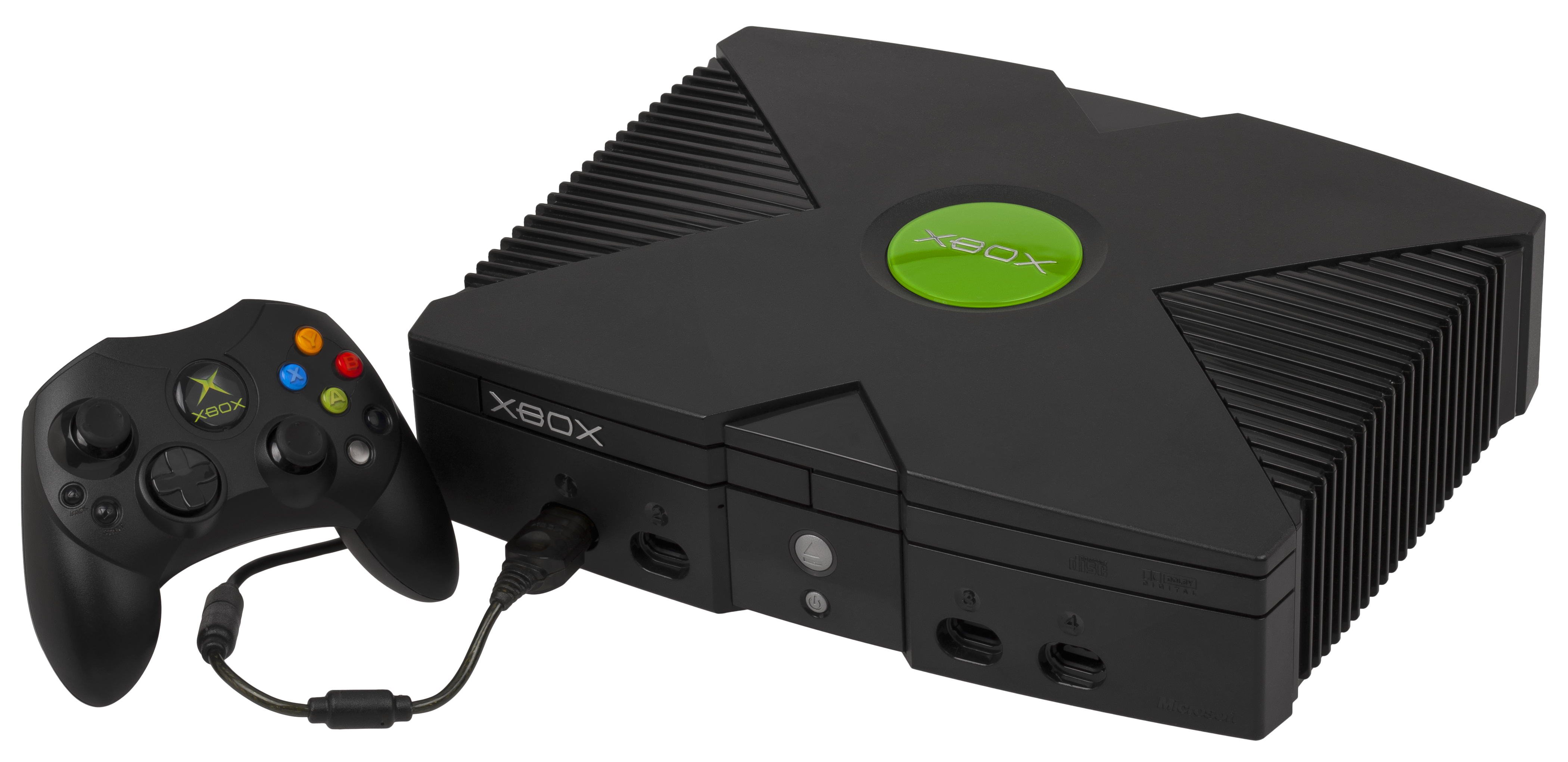 Xbox Console With "controller - Microsoft Xbox - Video Game Console- (4200x2040), Png Download