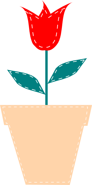 How To Set Use Red Tulip In A Pot Clipart - Mother's Day Banner Png (300x600), Png Download