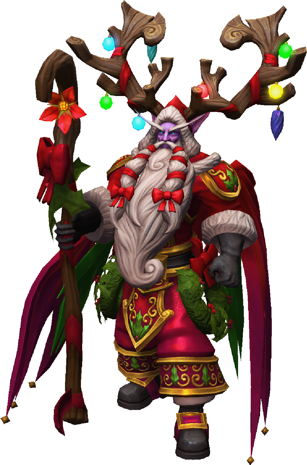 Malfurion Winter Veil Greatfather Skin (2400x1800), Png Download