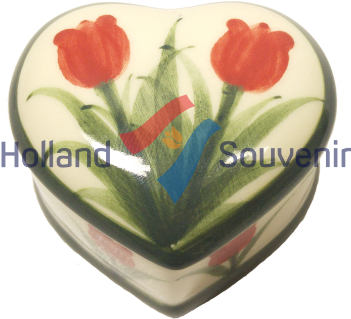Pillbox Heart Red Tulip - Ceramic (768x768), Png Download