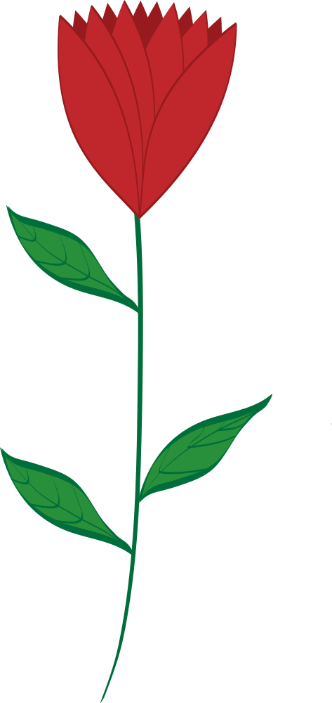 Red Tulip Clipart (473x1000), Png Download
