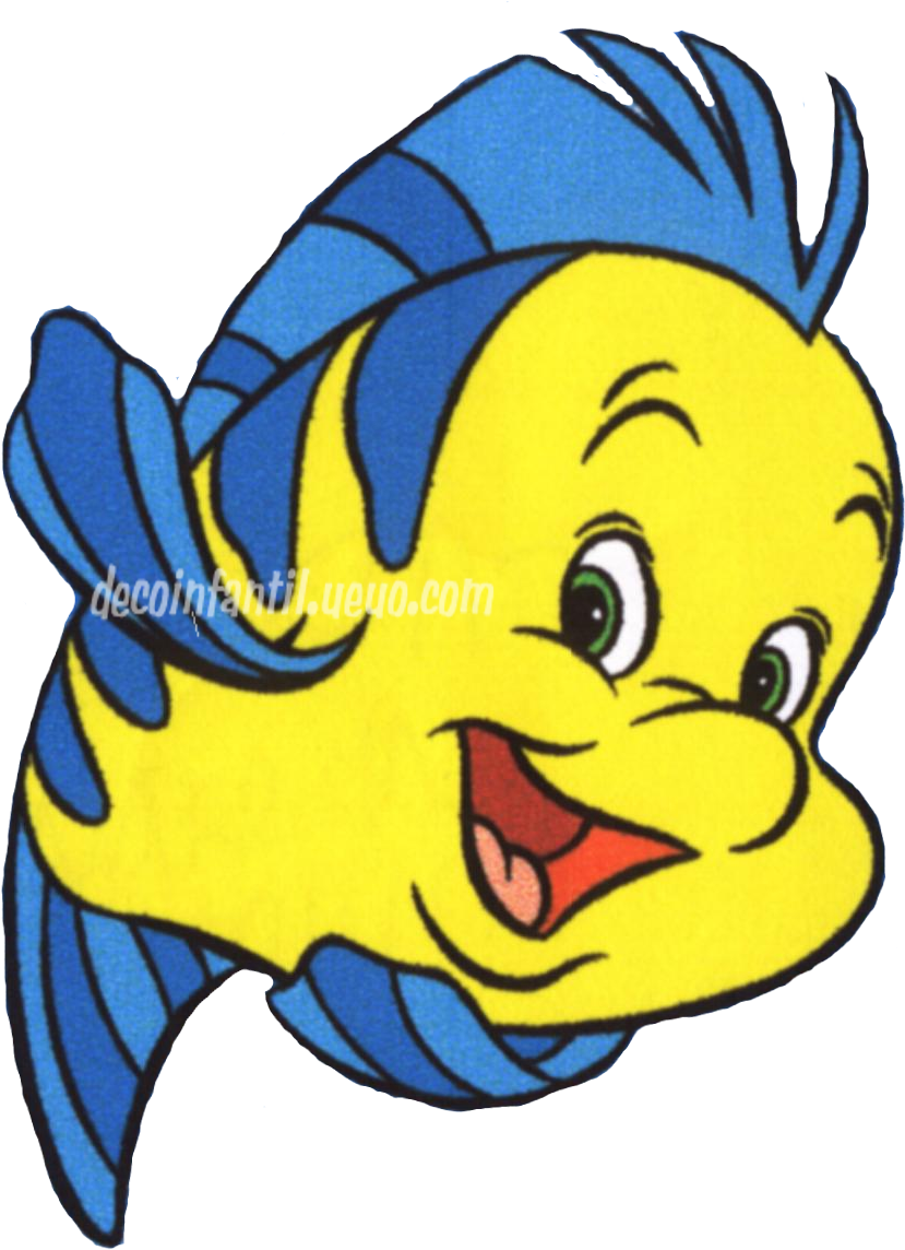 Flounder Little Mermaid Cartoon (990x1152), Png Download