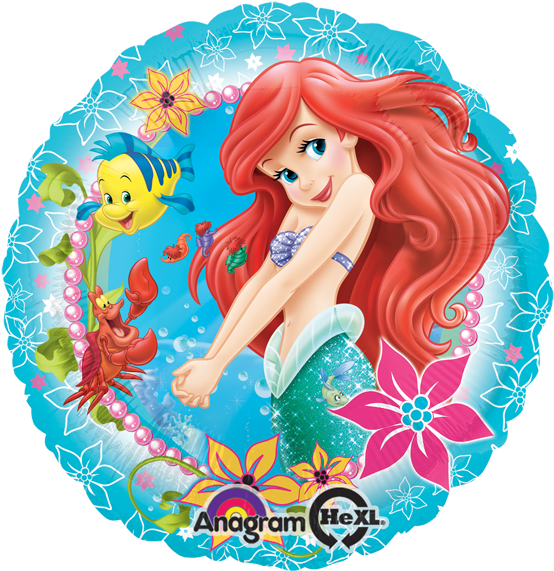Sku - - Globos Metalicos De La Sirenita (600x600), Png Download