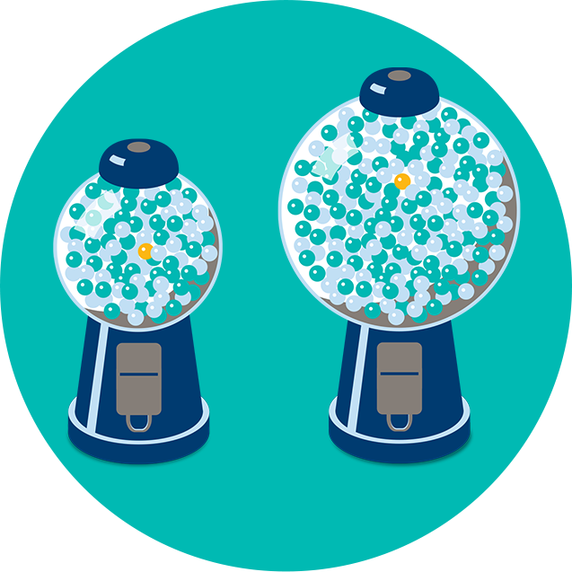 Two Gumball Machines (637x637), Png Download