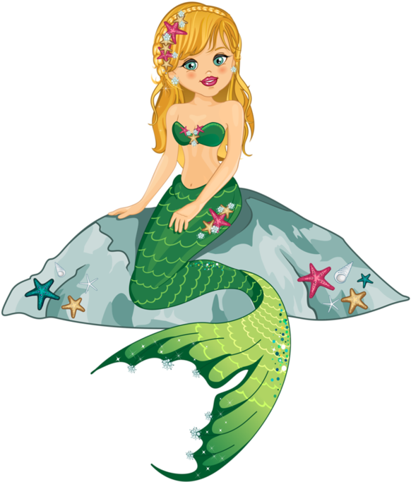 *✿**✿*sirena*✿**✿* Sirenita Png, - Mermaid On Rock (600x690), Png Download