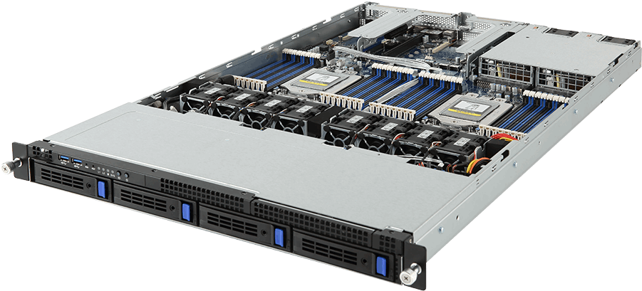 Dual Amd Epyc™ 7000 Series Processor Families - Dual Epyc Server 1u Layout (1000x1000), Png Download