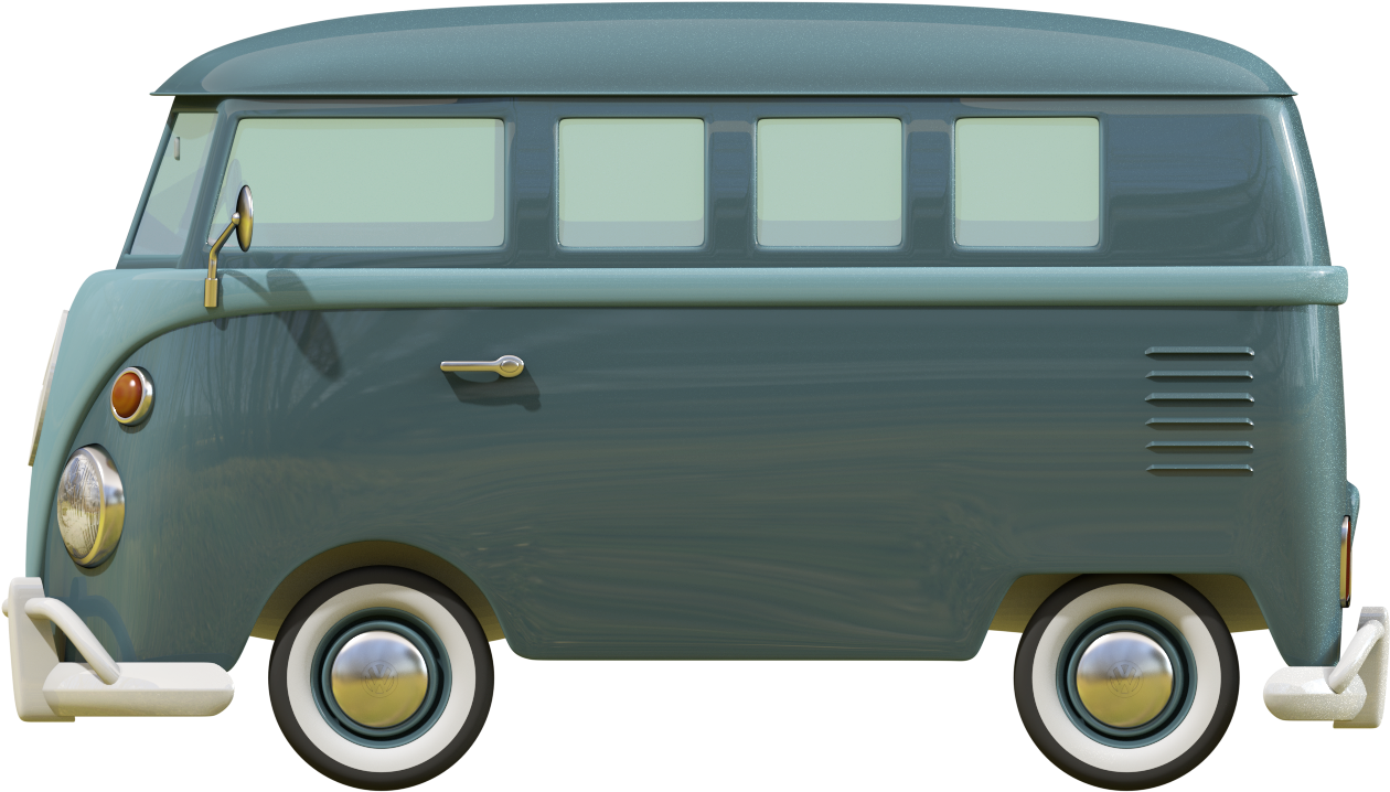 Van Clipart Png Download - Old Fashioned Cartoon Bus (1440x810), Png Download
