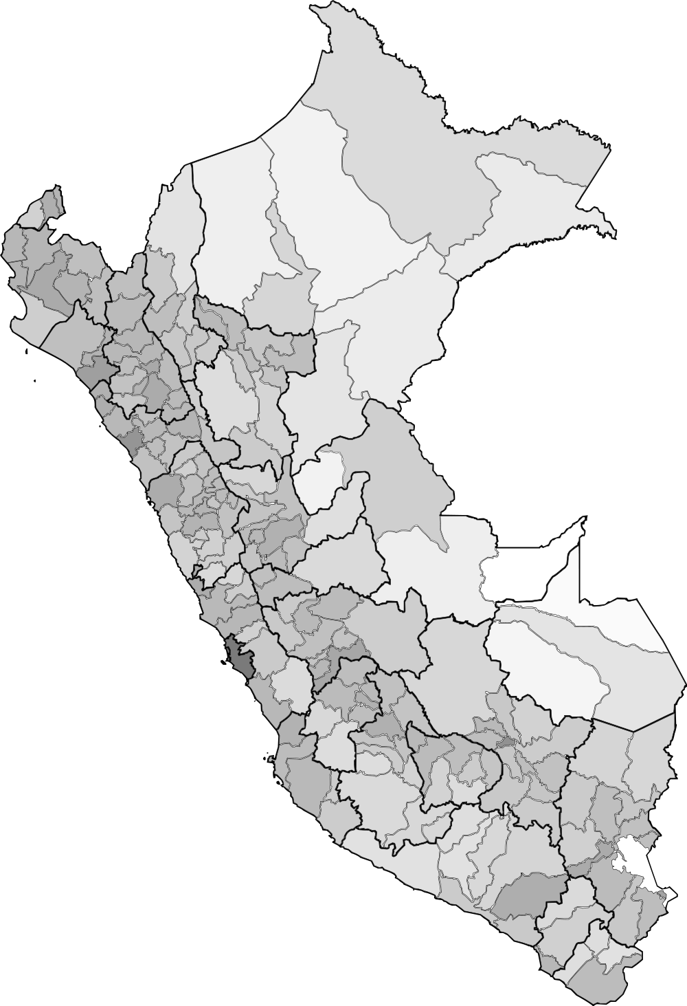 El Baúl De La Geografía - Mapa Provincial Del Peru (1000x1463), Png Download