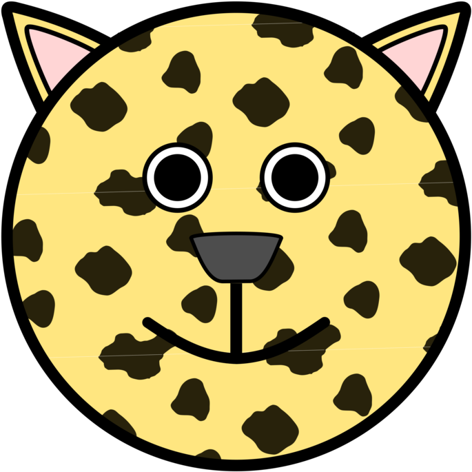Leopard Felidae Tiger Cheetah Jaguar - Cartoon Leopard Face (750x750), Png Download