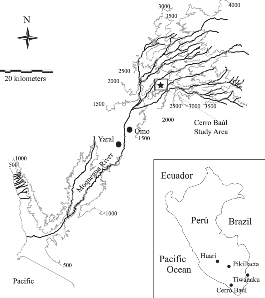 The Osmore Drainage, Peru - Diagram (850x956), Png Download