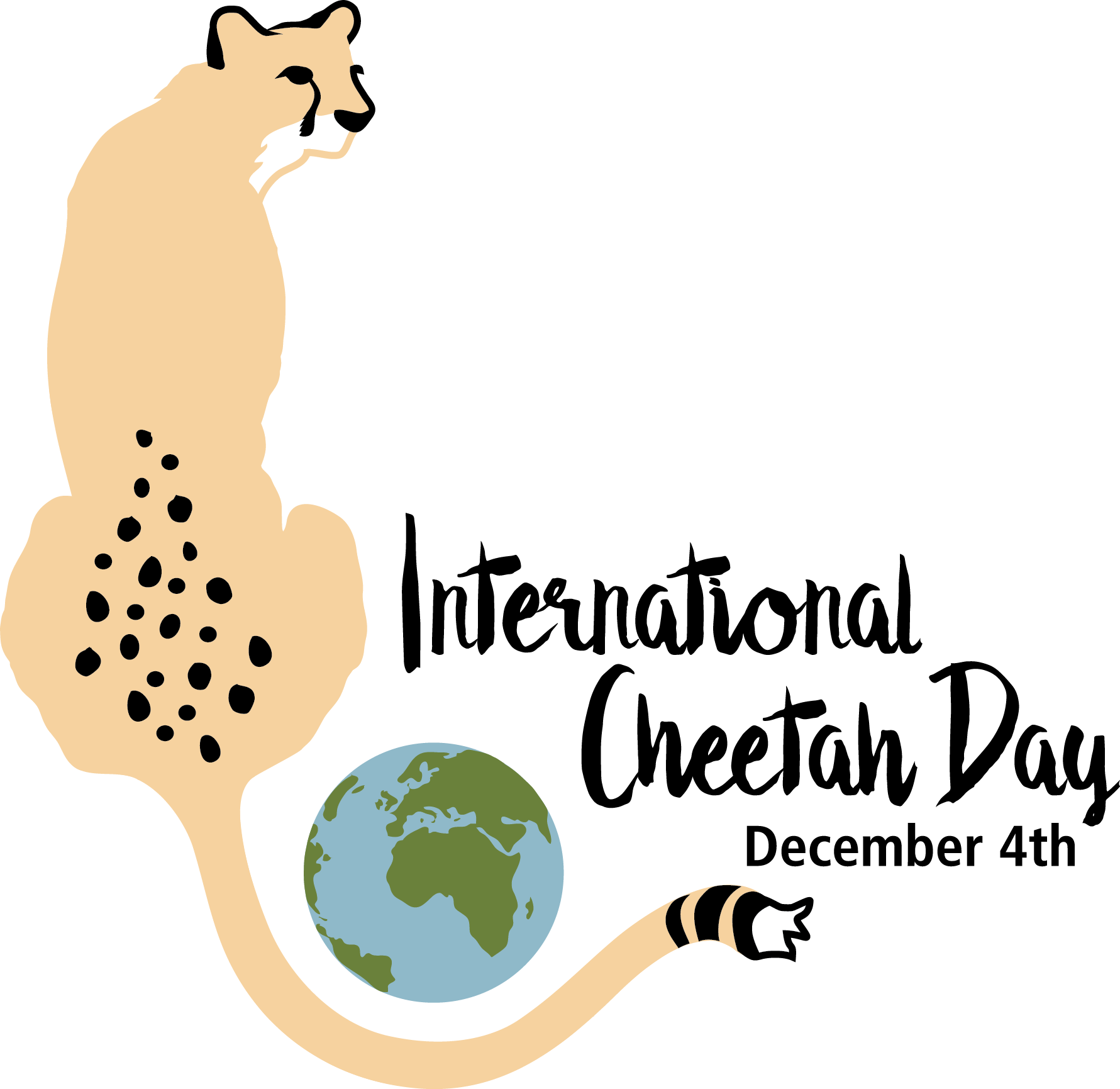 Intl Cheetah Day Logo Final Colorcmyk Nobol Ol - Save The Cheetahs Logo (1781x1731), Png Download