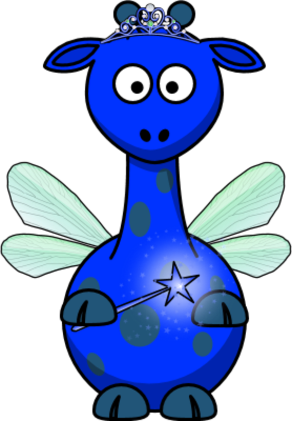 Giraffe As A Fairy - College Football (600x863), Png Download