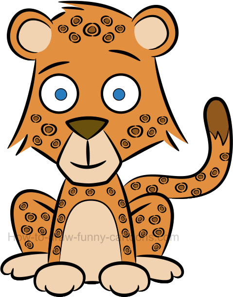 How To Draw A Baby Cheetah - Cheetah (479x609), Png Download