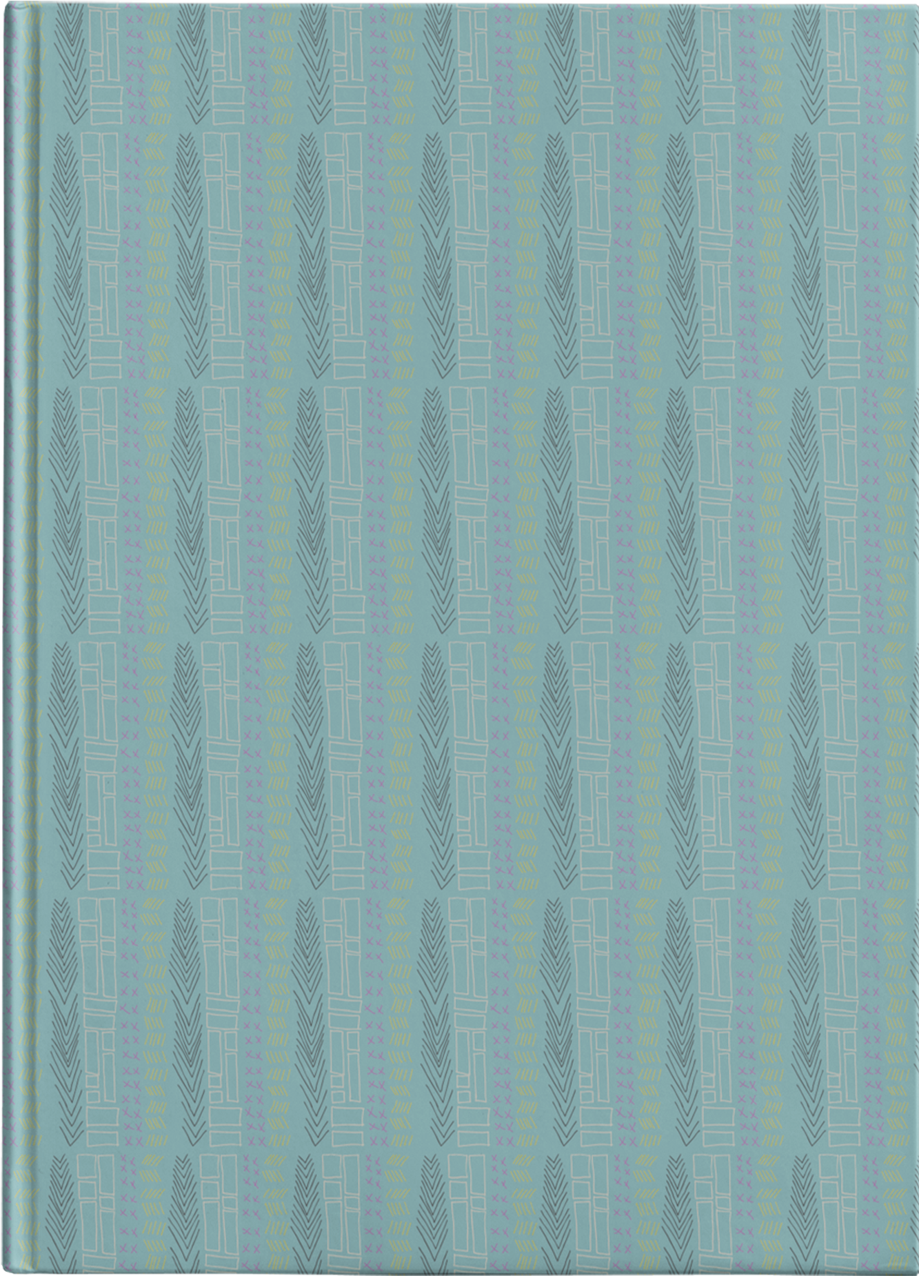 Tribal Charcoal Feather Hardcover Journal - Hardcover (2000x2000), Png Download