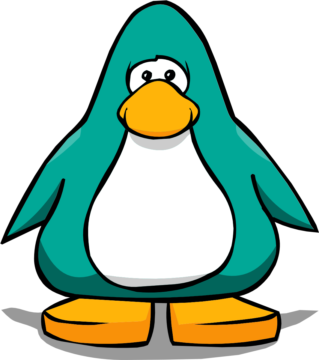 Penguin1 - Teal Penguin Club Penguin (1200x1200), Png Download